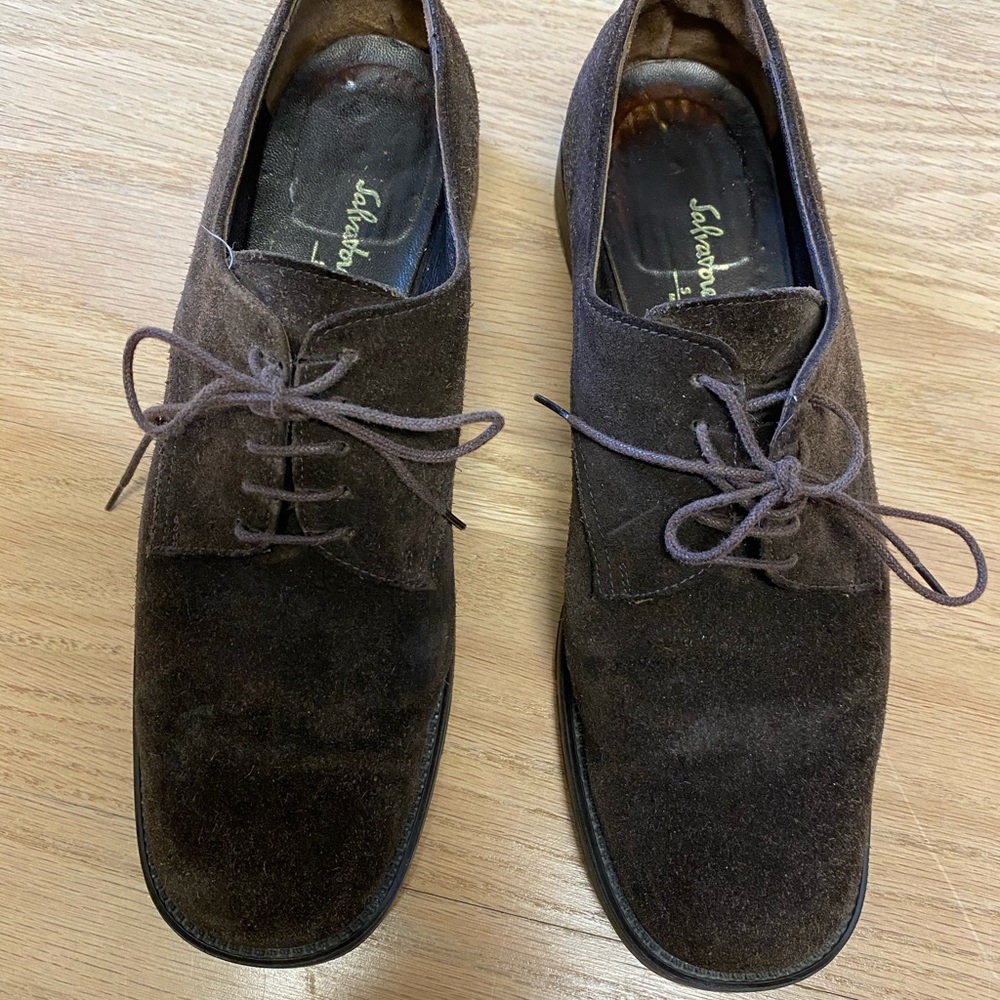 Ferragamo brown suede Oxford size 7.5